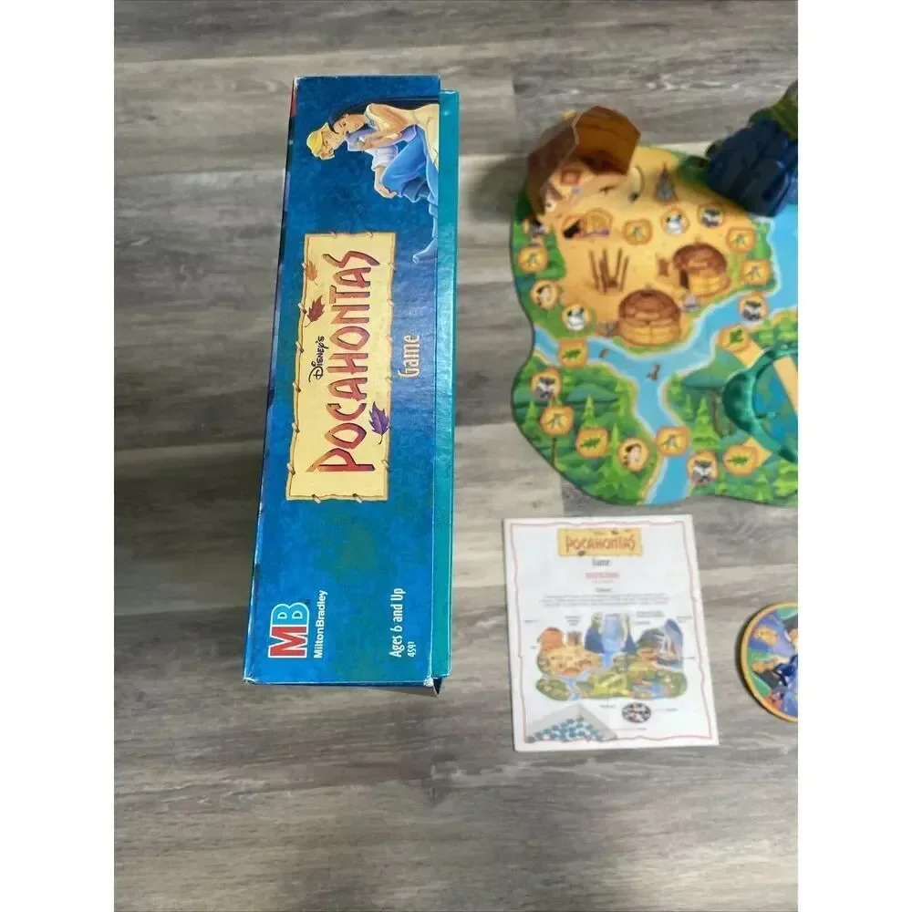 Pocahontas Board Game Disney 1994 Milton Bradley NOT COMPLETE- READ